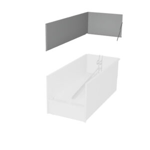 Raised Side and end wall - Add-on for bicycle washing station